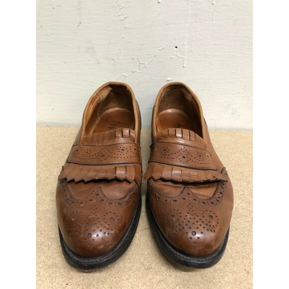 Alden Brown Leather Slip On dress fringes wingtip Men Shoe size US 9 A/C main image 9